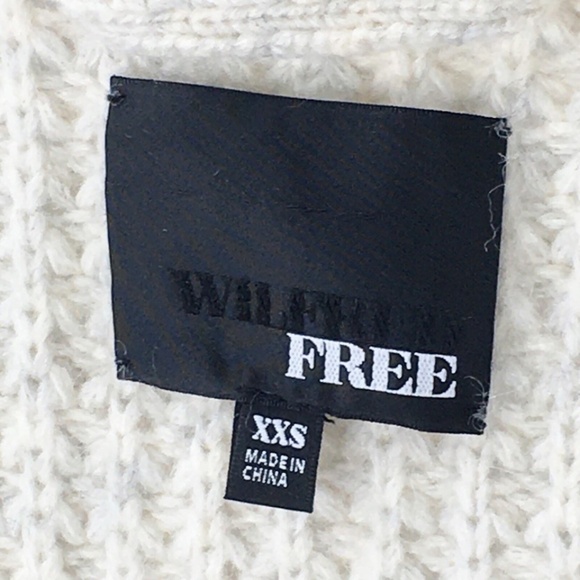 Wilfred Aritzia Cardigan Sweater Oatmeal Wool Alpaca Blend Zip Front Sz XXS - Picture 11 of 12